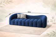 Ariana Modern Premium Boucle Fabric Sofa, Upholstered 3 Seater Sofa Set for Living Room, (Black Colour) Premium Boucle Fabric Sofa