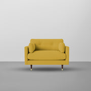 Grover 1 Seater Sofa Set for Living Room (Yellow Fabric) Premium Fabric Sofa