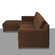Fracher LHS 4 Seater L Shape Sofa Set for Living Room (Brown Fabric) Premium Fabric Sofa