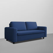 Casaliving Roxy 3 Seater Sofa Cum Bed for Living Room (Blue Colour) Premium Fabric Sofa Set-Blue Colour Sofa Cum Bed