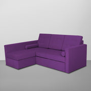 Megan LHS 4 Seater L Shaped Sofa Cum Bed for Living Room (Purple Fabric) Premium Fabric Sofa