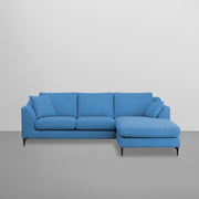 Cortina RHS 4 Seater L Shape Sofa Set for Living Room (Turquise Fabric) Premium Fabric Sofa