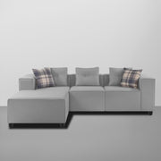 Karoline 3 Seater Sofa Set with Center Table for Living Room (Black Colour) Premium Fabric Sofa