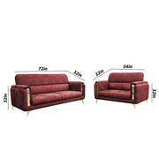 Gelio 2 Seater Sofa Set for Living Room (Black Colour) Premium Fabric Sofa