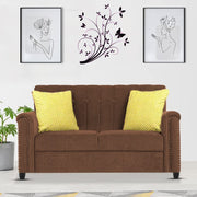 Rogelio 1 Seater Sofa Set for Living Room (Black Fabric)