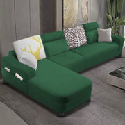 Amanda LHS 6 Seater L Shape,Sofa Set for Living Room (Green Fabric)