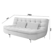 Danny 3 Seater Sofa Cum Bed for Living Room Premium Fabric Sofa for Living Room (Black Colour Premium Fabric)