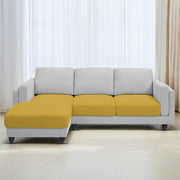 Casaliving Logan RHS 4 Seater L Shape Sofa Set for Living Room (Blue Black Fabric) Premium Fabric Sofa