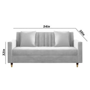 Garcia 3+2 Seater Sofa Set for Living Room (Black - Grey)