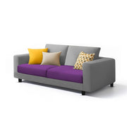 Minta 2 Seater Sofa Set for Living Room (Purple Grey - Colour Fabric) Premium Fabric Sofa Set for Living Room