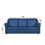 Scott 3 Seater Sofa Set for Living Room (Blue Fabric) Premium Fabric Sofa