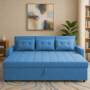 Treshta 3 Seater Pull-Out Premium Fabric Sofa Cum Bed Sofa Set for Living Room (Black Fabric Color) Premium Fabric Sofa Set for Living Room Sofa Cum Bed