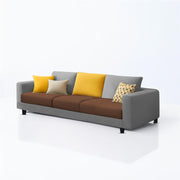 Minta 3 Seater Sofa Set for Living Room (Brown Grey Colour Fabric) Premium Fabric Sofa