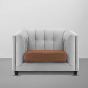 Sinclair 1 Seater Sofa Set for Living Room (Blue Colour) Premium Fabric Sofa