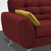 Leadown 3 Seater Sofa for Living Room (Maroon) Premium Fabric Sofa