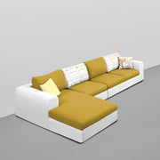 Badger LHS 6 Seater L Shape Sofa Set for Living Room (Black Fabric) Premium Fabric Sofa