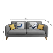Duckby 3 Seater Sofa Set for Living Room (Black Colour) Premium Fabric Sofa