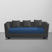 Casaliving Amida 3 Seater Sofa Set for Living Room (Blue Black Colour) Premium Fabric Sofa