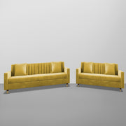 Garcia 3+2 Seater Sofa Set for Living Room (Black - Grey)