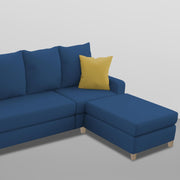 Jester 4 Seater Sofa Set with Center Table for Living Room (Blue Colour) Premium Fabric Sofa