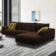 Viva RHS 6 Seater L Shape Sofa Set for Living Room (Brown) Premium Fabric Sofa