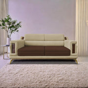 Falconar 3 Seater Sofa Set for Living Room (Cream Brown Fabric) Premium Fabric Sofa