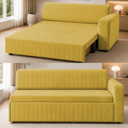 Casaliving Rion 6 Seater L Shape Corner Sofa Cum Bed for Living Room (Black Fabric) Premium Fabric Sofa Cum Bed