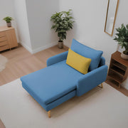Vive 1 Seater Lounge Sofa for Living Room (Turquise Colour) Premium Fabric Sofa