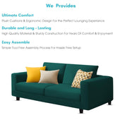 Minta 2 Seater Sofa Set for Living Room (Pine- Colour Fabric) Premium Fabric Sofa Set for Living Room