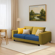 Minta 2 Seater Sofa Set for Living Room (Black - Colour Fabric) Premium Fabric Sofa Set for Living Room