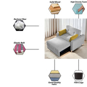 Alfred 1 Seater Sofa Cum Bed Sofa Set for Living Room (Maroon Fabric) Premium Fabric Sofa