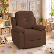 Casaliving Amos Kids 1 Seater Sofa Chair – (Black) Soft & Comfortable Cushioned Armchair for Children | Single Seater Kids Chair for Bedroom, Playroom & Nursery | Compact Modern Kids Sofa