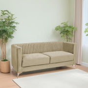 Ember 3 Seater Sofa Set for Living Room (Cream Colour) Premium Fabric Sofa