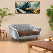 Casaliving Anyse 2 Seater Sofa Set for Living Room (Grey Colour Fabric) Premium Fabric Sofa