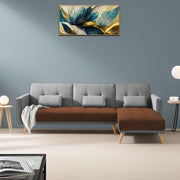 Gamora RHS 4 Seater L Shape Sofa Set for Living Room (Brown Grey) Premium Fabric Sofa