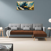 Convertible Futon RHS 4 Seater Sofa Cum Bed with Adjustable Backrest Sofa for Living Room (Blue Grey Colour) Premium Fabric Sofa