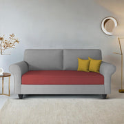 Casaliving Nelson 2 Seater Sofa Set for Living Room (Colour - Cream Brown) Premium Fabric Sofa