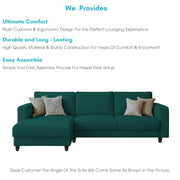 Oslo 4 Seater LHS L Shape Sofa Set for Living Room (Pine Fabric) Premium Fabric Sofa Set for Living Room