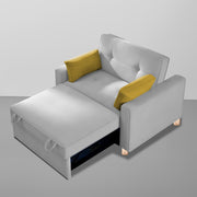 Alfred 1 Seater Sofa Cum Bed Sofa Set for Living Room (Maroon Fabric) Premium Fabric Sofa