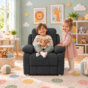 Casaliving Mello Kids’ 1 Seater Sofa Set for Living Room in Black Colour | Soft & Comfortable Toddler Couch for Bedroom, Playroom & Nursery | Lightweight Children’s Seating