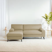 Casaliving Amelia RHS 6 Seater L Shape Sofa Set for Living Room (Black Fabric) Premium Fabric Sofa