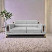 Falconar 3 Seater Sofa Set for Living Room (Grey Fabric) Premium Fabric Sofa