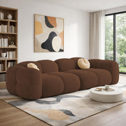 Casaliving Vetras Modern Velvet Bubble Cloud Sofa, Tufted Design Upholstered 3 Seater Sofa Set for Living Room,(Blue Colour) Premium Velvet Fabric Sofa