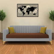 Casaliving Fenton 3 Seater Sofa Set for Living Room (Black Blue Colour) Premium Fabric Sofa