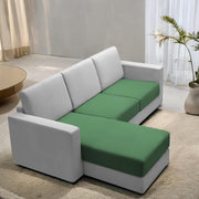 Casaliving Stoiny LHS 4 Seater L Shape Sofa Set for Living Room (Black Fabric) Premium Fabric Sofa