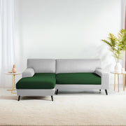 Casaliving Amelia RHS 6 Seater L Shape Sofa Set for Living Room (Black Fabric) Premium Fabric Sofa