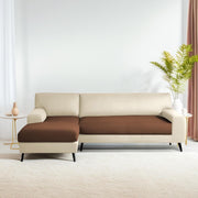 Casaliving Amelia RHS 6 Seater L Shape Sofa Set for Living Room (Black Fabric) Premium Fabric Sofa