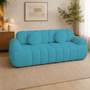 Casaliving Trex 3 Seater Sofa Set for Living Room, 3 Seater (Black) Colour Premium Velvet Fabric Sofa