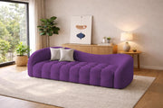 Ariana Modern Premium Boucle Fabric Sofa, Upholstered 3 Seater Sofa Set for Living Room, (Black Colour) Premium Boucle Fabric Sofa