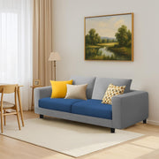 Minta 2 Seater Sofa Set for Living Room (Blue Grey - Colour Fabric) Premium Fabric Sofa Set for Living Room